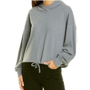Chaser women’s pullover hoodie, drawstring waist gray size‎ S ￼￼